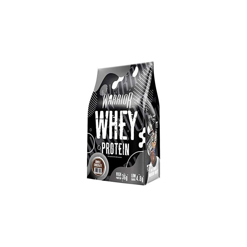 Warrior, Whey - Protein Powder - Packed with 36g of Protein - Low Sugar, and Low Carbs (Double Chocolate, 1kg)