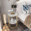 (Goden Legs White Top 2 Tier) Marble Coffee Table Modern Round Side End Table 2