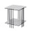 (Black Frame White Top) Metal Frame Square Coffee Table Sofa Side Table 3