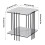 (Black Frame White Top) Metal Frame Square Coffee Table Sofa Side Table 4