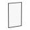 Luxura Square Fixed Bath Shower Screen 800mm - Matt Black 6mm 4