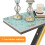 (Emerald green) Marble Console Entryway Table Hexagon Metal Frame 3
