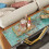 (Emerald green) Marble Console Entryway Table Hexagon Metal Frame 4