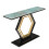 (Emerald green) Marble Console Entryway Table Hexagon Metal Frame 6