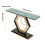 (Emerald green) Marble Console Entryway Table Hexagon Metal Frame 7