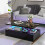 Costway 2-Tier Coffee Table Modern Center Table w/ Adjustable LED Light Remote 4