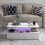 Costway 2-Tier Coffee Table Modern Center Table w/ Adjustable LED Light Remote 4