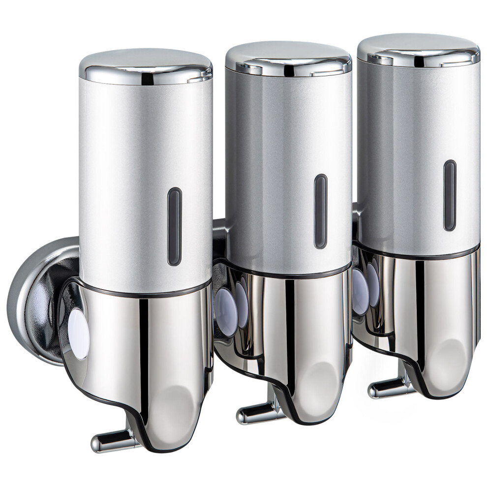 3 Soap Dispenser Wall Mounted Liquid Bathroom Hand Soap Shower