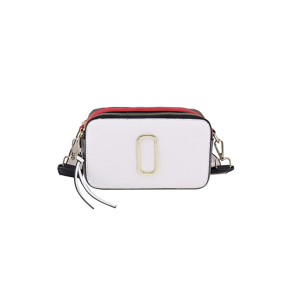 (White) Bag Women Clutch Shoulder Wear Detachable Straps Pu Texture Retro Bag Girls Gift