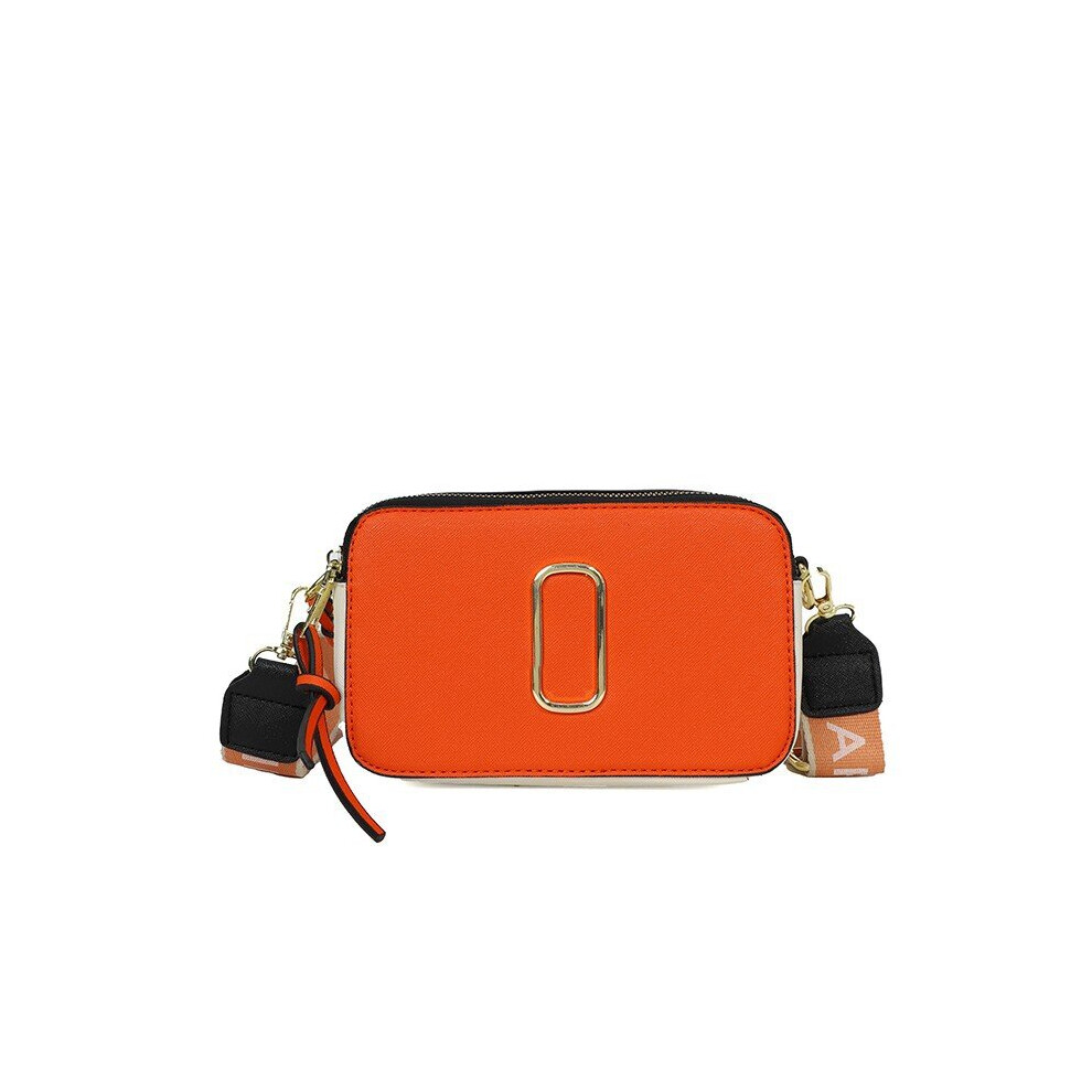 (Orange) Bag Women Clutch Shoulder Wear Detachable Straps Pu Texture Retro Bag Girls Gift