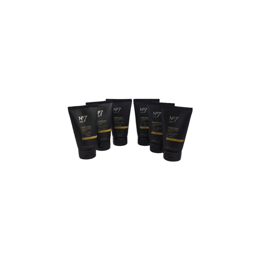 No7 Men Hair Body Wash Men, Energising Travel size 6 x 50ml