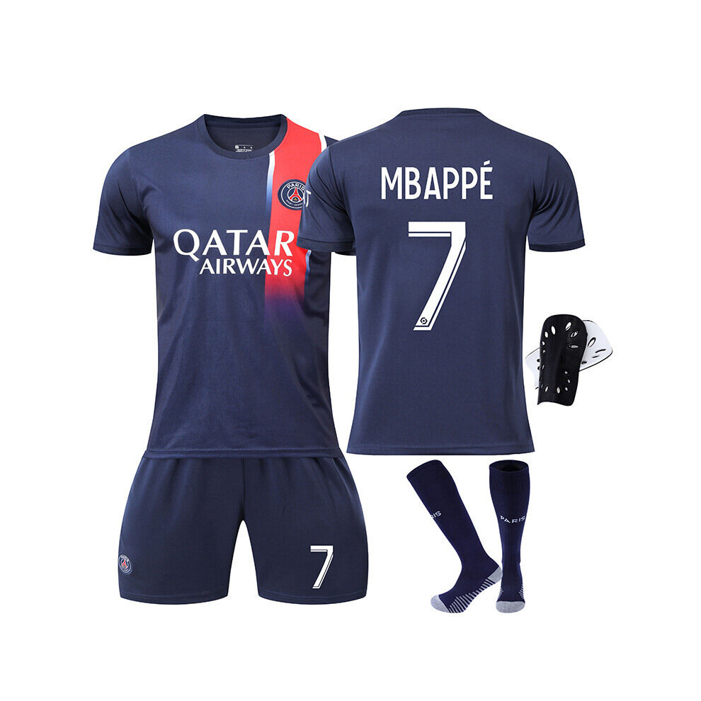 (Mbappe 7, Kids 24(130-140CM)) 2324 New season Paris Saint-Germain Soccer Jersey 