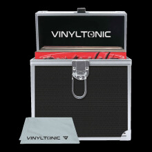 (Black) Vinyl Tonic 7" Vinyl Record Storage Case With Cloth