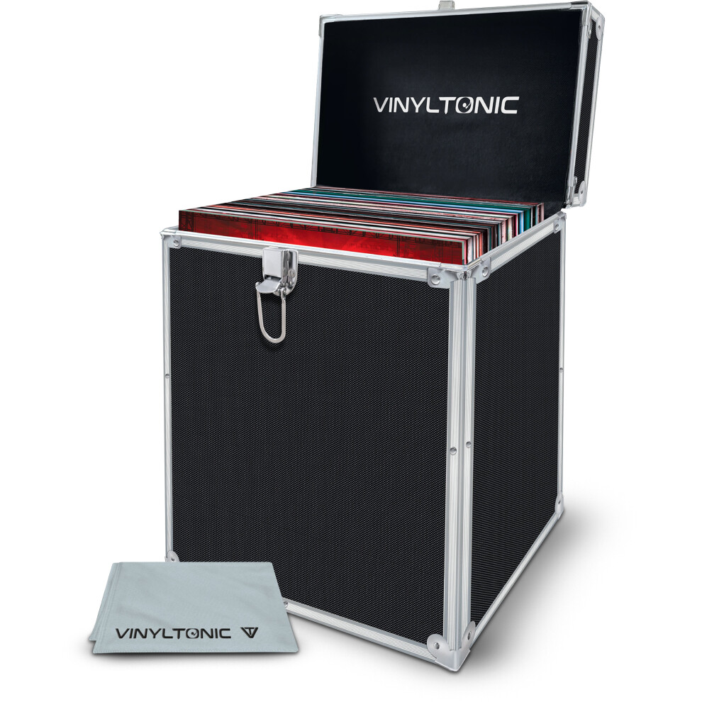 Vinyl Tonic Black (Black) 12" Vinyl Record Storage Case With Cloth