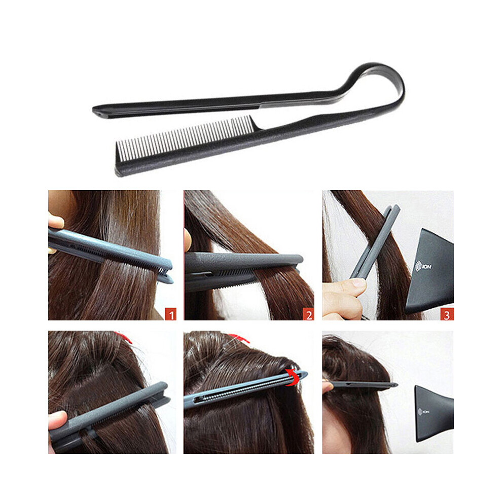 Dechoicelife Unisex Hair Straighten Salon Comb Hairdressing Smooth Tool Hold Tongs Hair Styling Tools For Women Hair Brush Straightener 1Pc