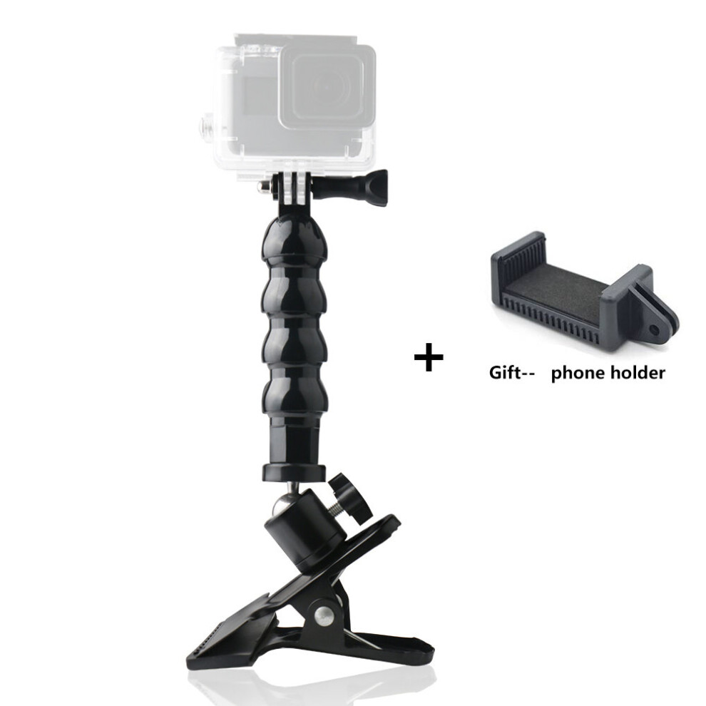 (a-Orange) New Flexible Octopus Monopod Selfie Stick with Clamp Tripod Mount Holder for Gopro Hero SJCAM Yi Action Cameras Mobile Phones