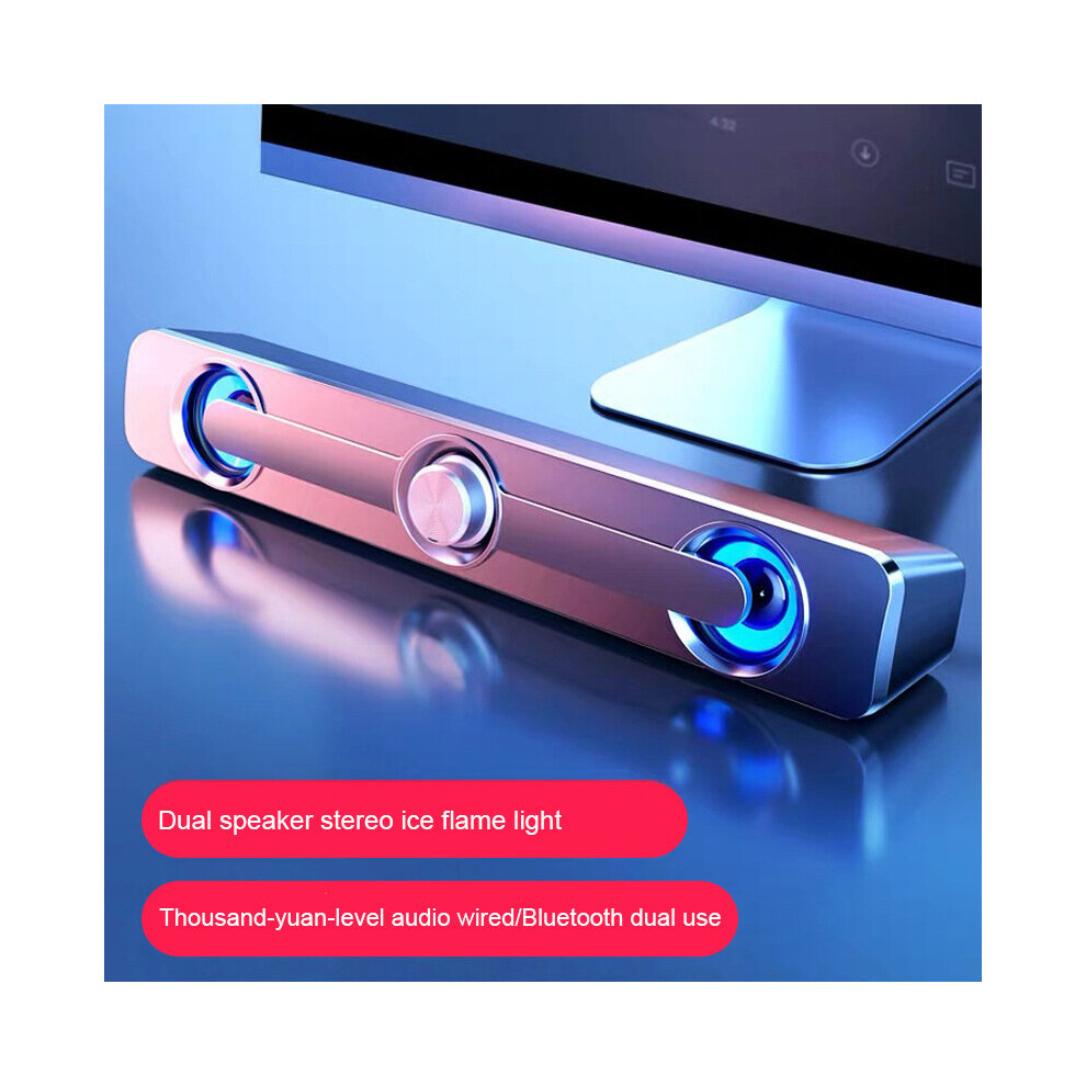 (A-Bluetooth) 3D Surround Soundbar Bluetooth 5.0 Usb Speaker Wired Computer Speakers Stereo Subwoofer Sound Bar For Laptop Pc Theater Tv Mp4 4855059759104