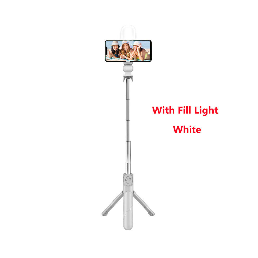 (A-) For Facebook Fill Bluetooth Wireless Selfie Stick Mini Tripod Extendable Monopod With Remote Shutter For Ios Android Phone Red/Light 4855008123253