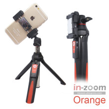 (a-Orange) Benro MK10 Handheld Desktop 4 in 1 Extendable Selfie Stick Live Holder Bluetooth Remote Control For IPhone GoPro Huiwei MI Phone