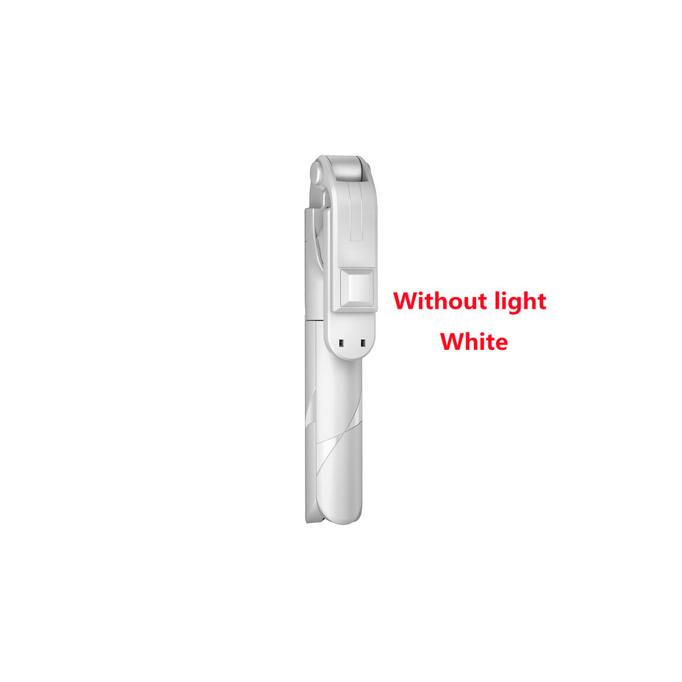 (A- No Light) For Facebook Fill Bluetooth Wireless Selfie Stick Mini Tripod Extendable Monopod With Remote Shutter For Ios Android Phone White/Light 4855008123260