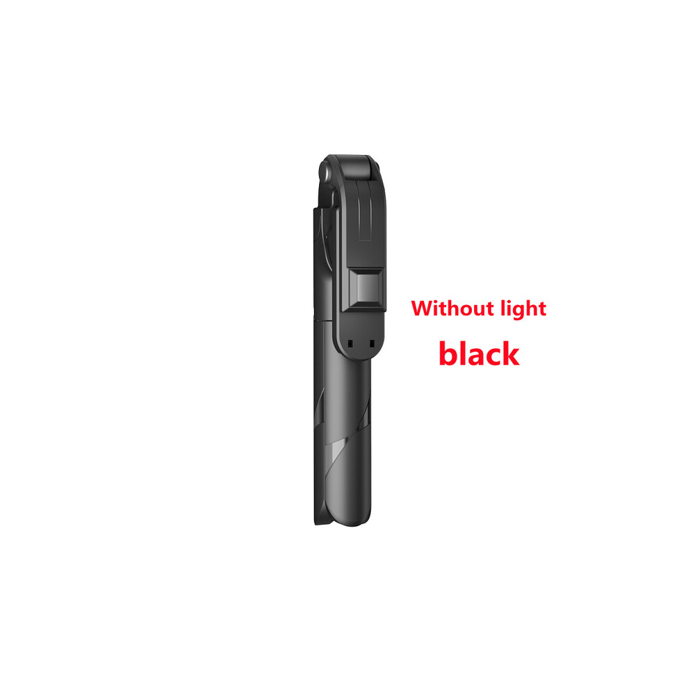 (A- No Light) For Facebook Fill Bluetooth Wireless Selfie Stick Mini Tripod Extendable Monopod With Remote Shutter For Ios Android Phone Black/Light 4855008123239