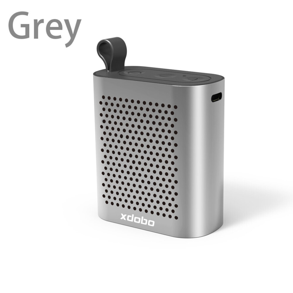 (a-Gray) XDOBO X1 TWS Bluetooth BT 5.0 Wireless Portable Speakers 5W Mini Waterproof Deep ?Bass Music Audio Player