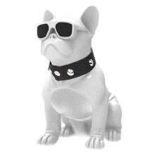 (a-White M12) Bulldog Wireless Bluetooth Speaker Portable Boombox Bass 3D Sound Quality Surround Radio Multifunction TF Card Super Subwoofer