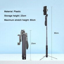 (a-80cm-Black) MAMEN Handheld Video Shooting Gimbal Stabilizer with Bluetooth Remote Control for Phone Automatic Balance Selfie Stick Tripod