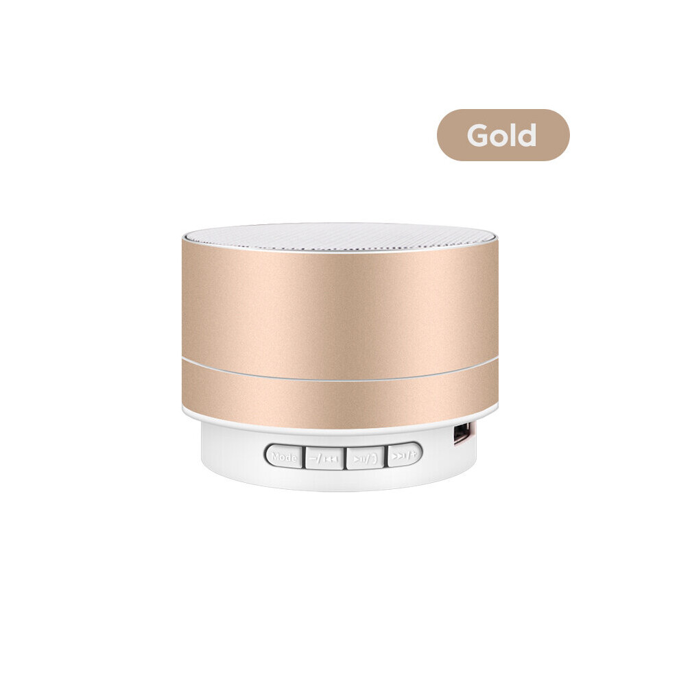 (A-) A10 Wireless Bluetooth Speaker Outdoor Subwoofer Mini Portable Speaker Support Tf Card U Disk Fm Radio Music Wireless Speaker Gold 4851195395541