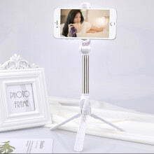 (a-White) Selfie Stick with Tripod Stand Bluetooth Remote Control Mobile Phone Selfie Stick Holder for IPhone/Huawei SmartPhone Live Photo