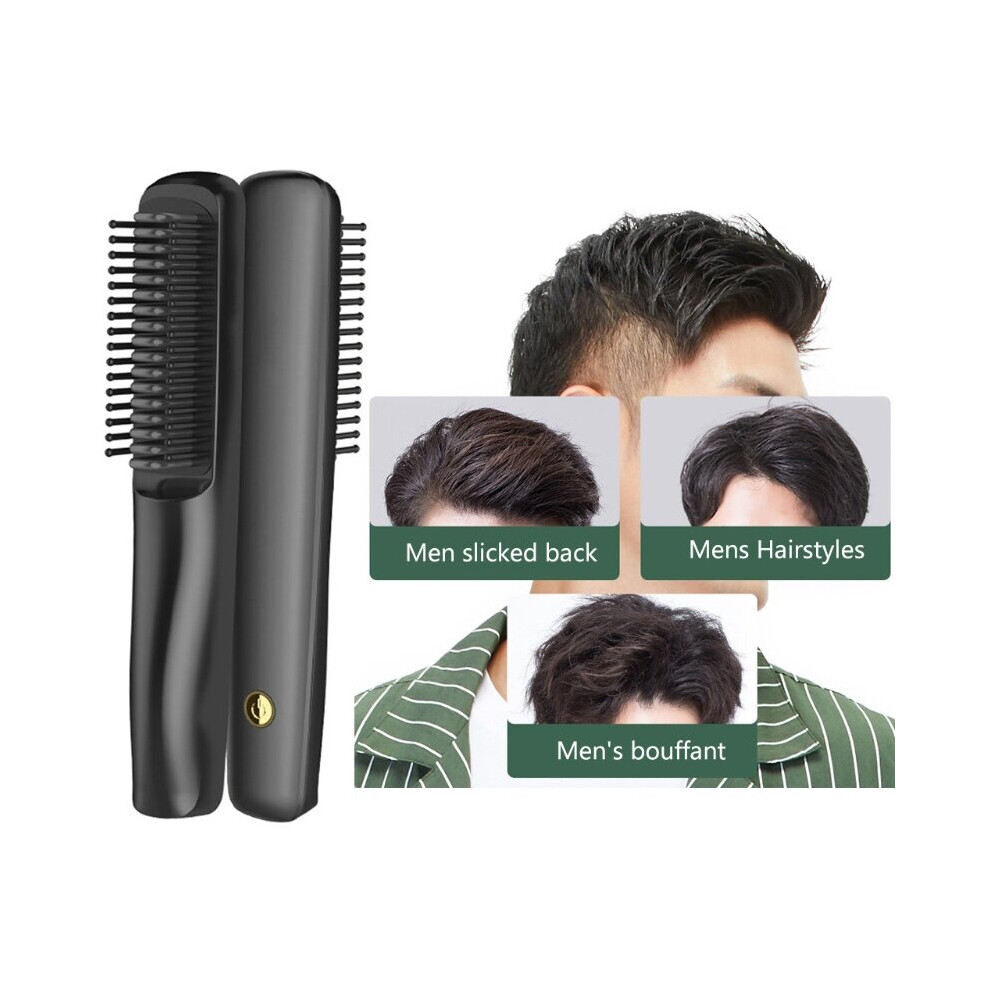 Dechoicelife Portable Electric Ionic Hair Straightener Brush Negative Ions Hairbrush Straightening Styling Scalp Massage Comb For Salon Home