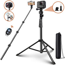 Universal 62 Inch Selfie Stick Tripod Stand for Cell Phone Monopod Selfie Stick with Bluetooth Remote Control for Action Camera