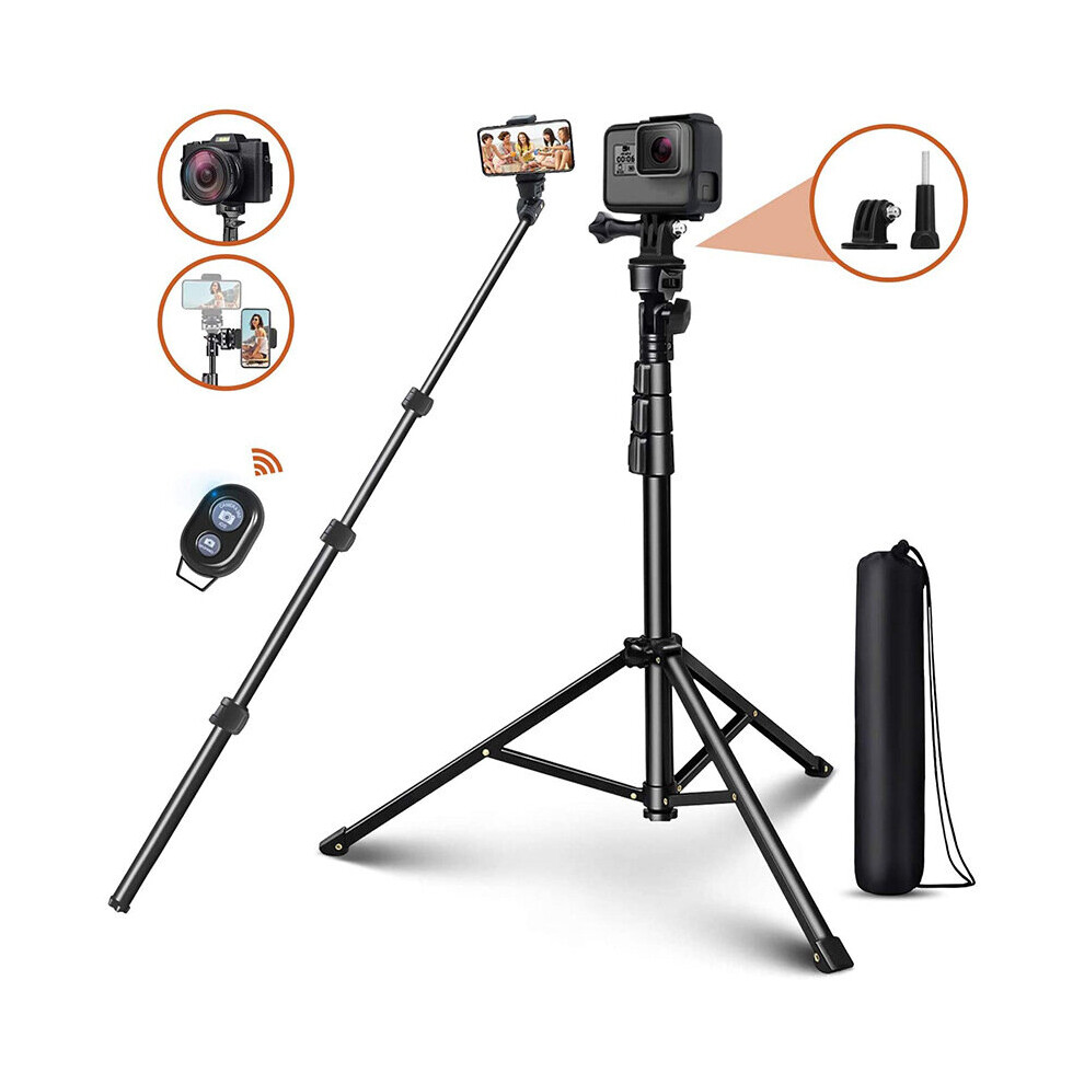 Universal 62 Inch Selfie Stick Tripod Stand For Cell Phone Monopod Selfie Stick With Bluetooth Remote Control For Action Camera 4855008111564