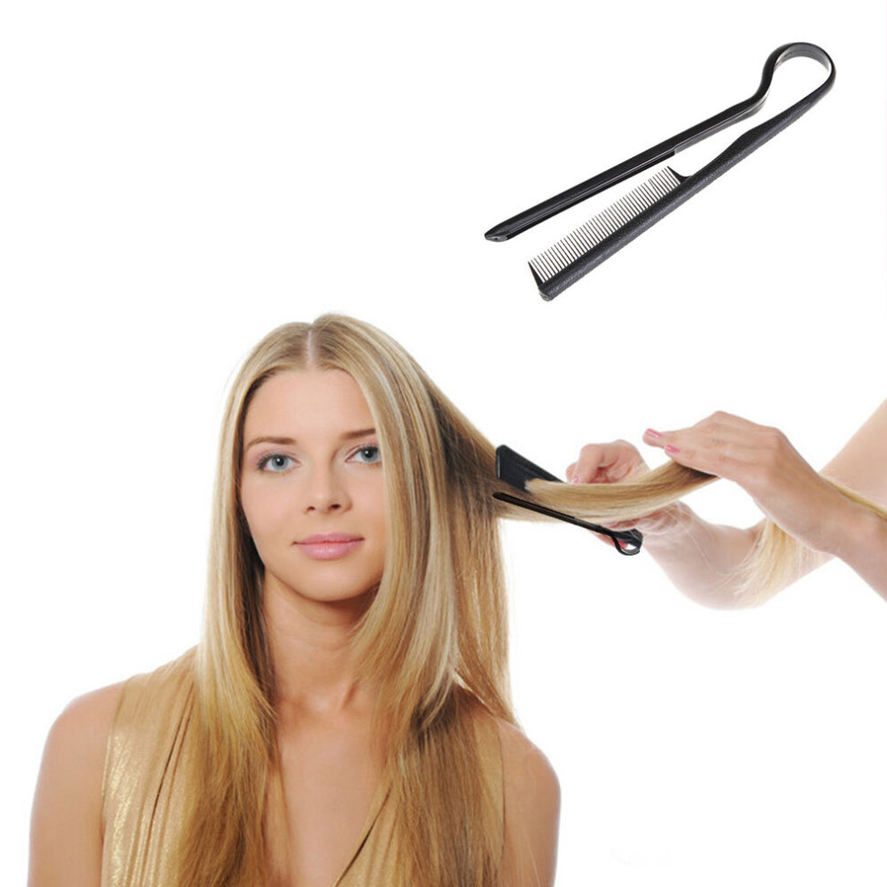 Dechoicelife Unisex Not,Specified 1Pc Profession V Type Hair Combs Hair Straightener Comb Diy Haircut Hairdressing Anti-Static Combs Brush Folding Styling Tool