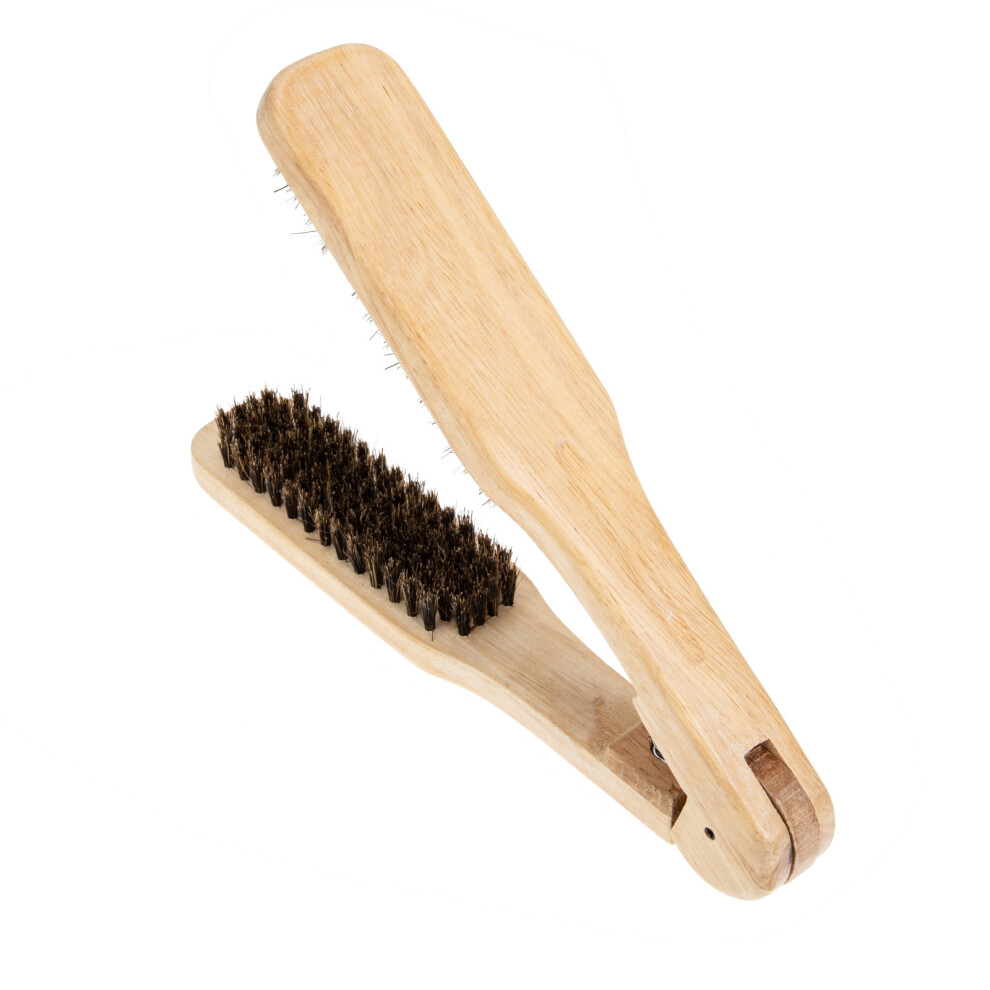 Dechoicelife Comb Hair Brush Splint Straightening Straightener Salon Wooden Detangler Double Sided Hairstyling Hairdressing Removing Cutting