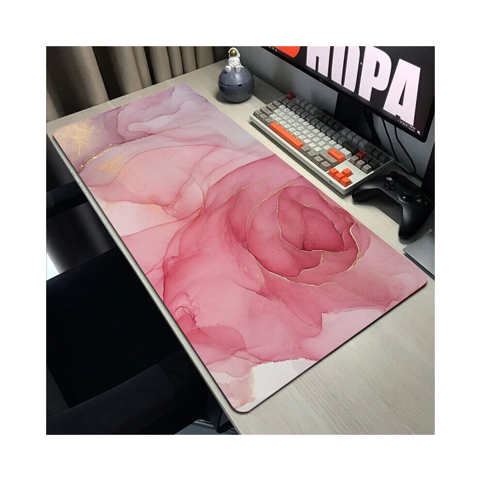 (A-Colorful Marble (6) 300X700x3mm) Marble Mouse Pad Large Rubber Mousepad Keyboard For Computers Carpet Xxl 900X400mm Notebook Locking Edge Overlook 4855358012092