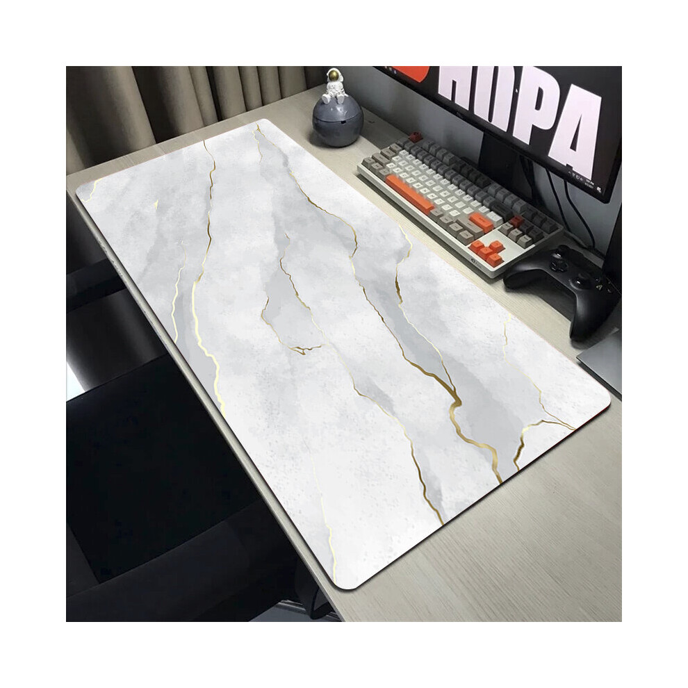 (A-Ep165100 (1) 400X900x2mm) Marble Mouse Pad Large Rubber Mousepad Keyboard For Computers Carpet Xxl 900X400mm Notebook Locking Edge Overlook Mats Fo 4855358012344