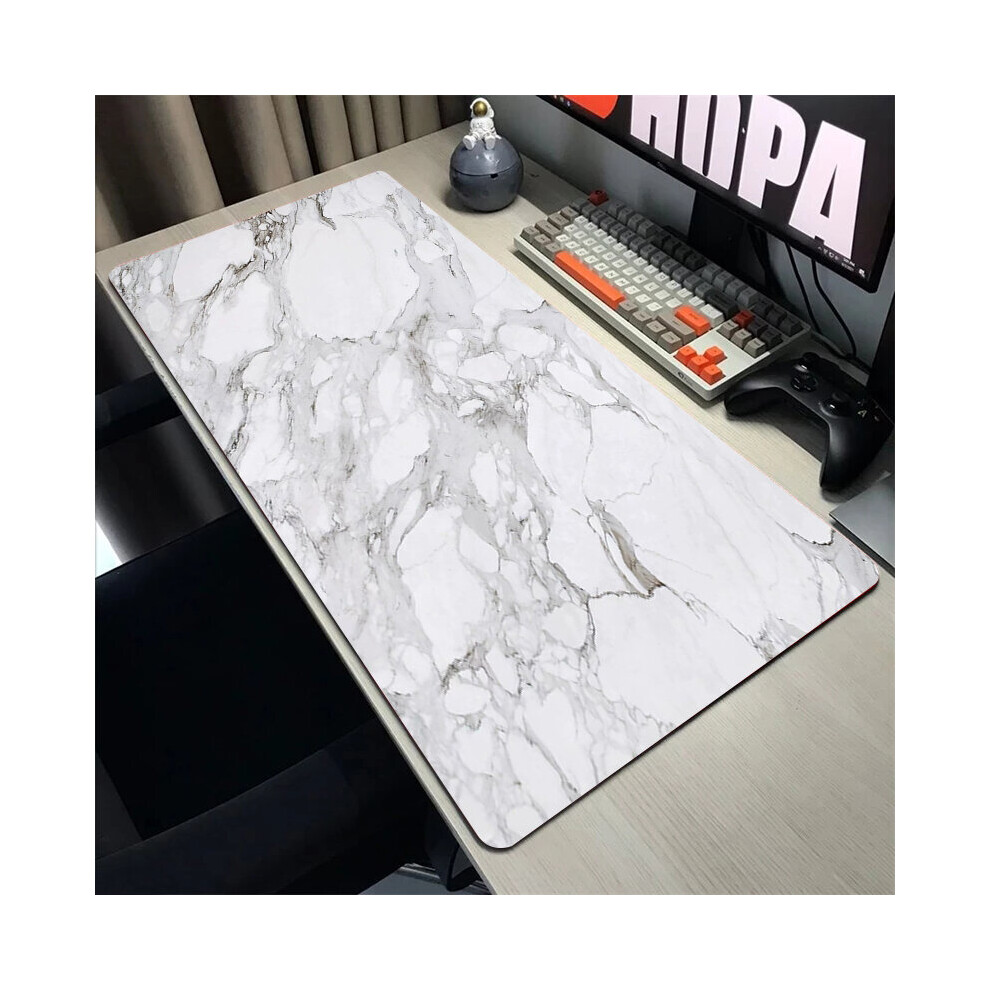 (A-Sc00007 Marble 300X800x3mm) Marble Mouse Pad Large Rubber Mousepad Keyboard For Computers Carpet Xxl 900X400mm Notebook Locking Edge Overlook Mats 4855358013105