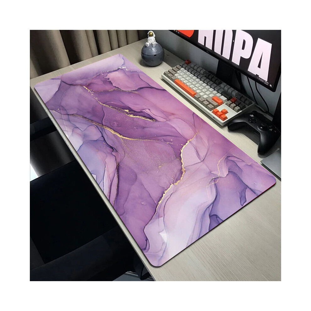 (A-Marble(1) 400X900x3mm) Marble Mouse Pad Large Rubber Mousepad Keyboard For Computers Carpet Xxl 900X400mm Notebook Locking Edge Overlook Mats For M 4855358012900