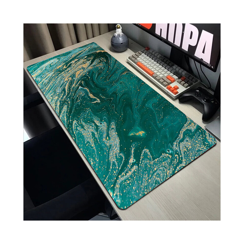 (A-Ss007mar (22) 400X900x4mm) Marble Mouse Pad Large Rubber Mousepad Keyboard For Computers Carpet Xxl 900X400mm Notebook Locking Edge Overlook Mats F 4855358013242