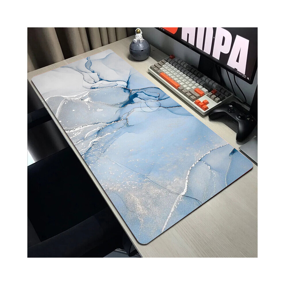 (A-Colorful Marble (2) 500X1000x3mm) Marble Mouse Pad Large Rubber Mousepad Keyboard For Computers Carpet Xxl 900X400mm Notebook Locking Edge Overlook 4855358011934