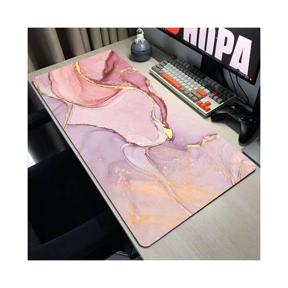 (A-Marble Sc0007 500X1000x3mm) Marble Mouse Pad Large Rubber Mousepad Keyboard For Computers Carpet Xxl 900X400mm Notebook Locking Edge Overlook Mats 4855358012818