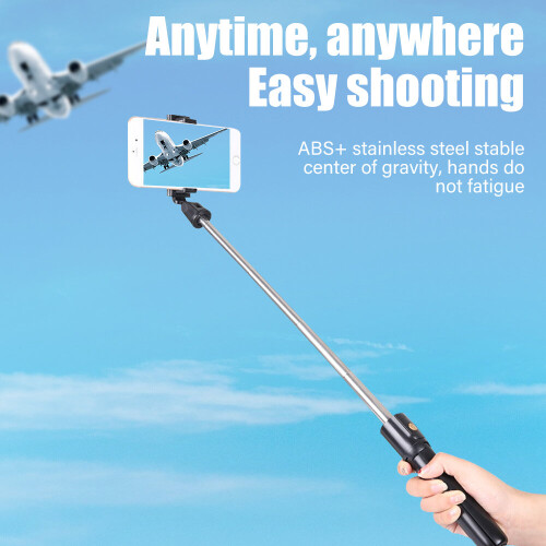 (a-White) 3 in 1 Wireless Bluetooth Selfie Stick Foldable Mini Tripod Expandable Monopod With Smart Remote Control For iPhone IOS Android 2