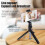 (a-Black) 3 in 1 Wireless Bluetooth Selfie Stick Foldable Mini Tripod Expandable Monopod With Smart Remote Control For iPhone IOS Android 6