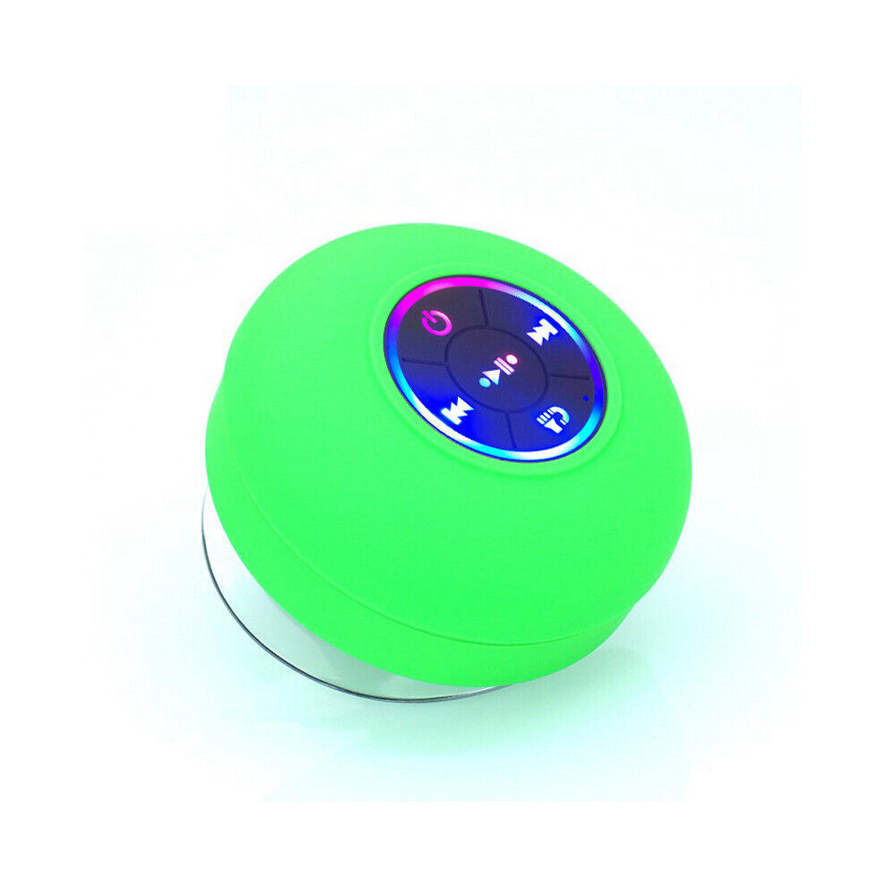 (A-) Q9 Speaker Dustproof Bathroom Waterproof Wireless Bluetooth Speakers With Led Lights Car Shower Hands-Free Speakers Green 4851195406094