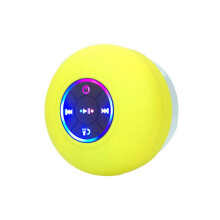 (a-Yellow) Q9 Speaker Dustproof Bathroom Waterproof Wireless Bluetooth Speakers With LED Lights Car Shower Hands-Free Speakers