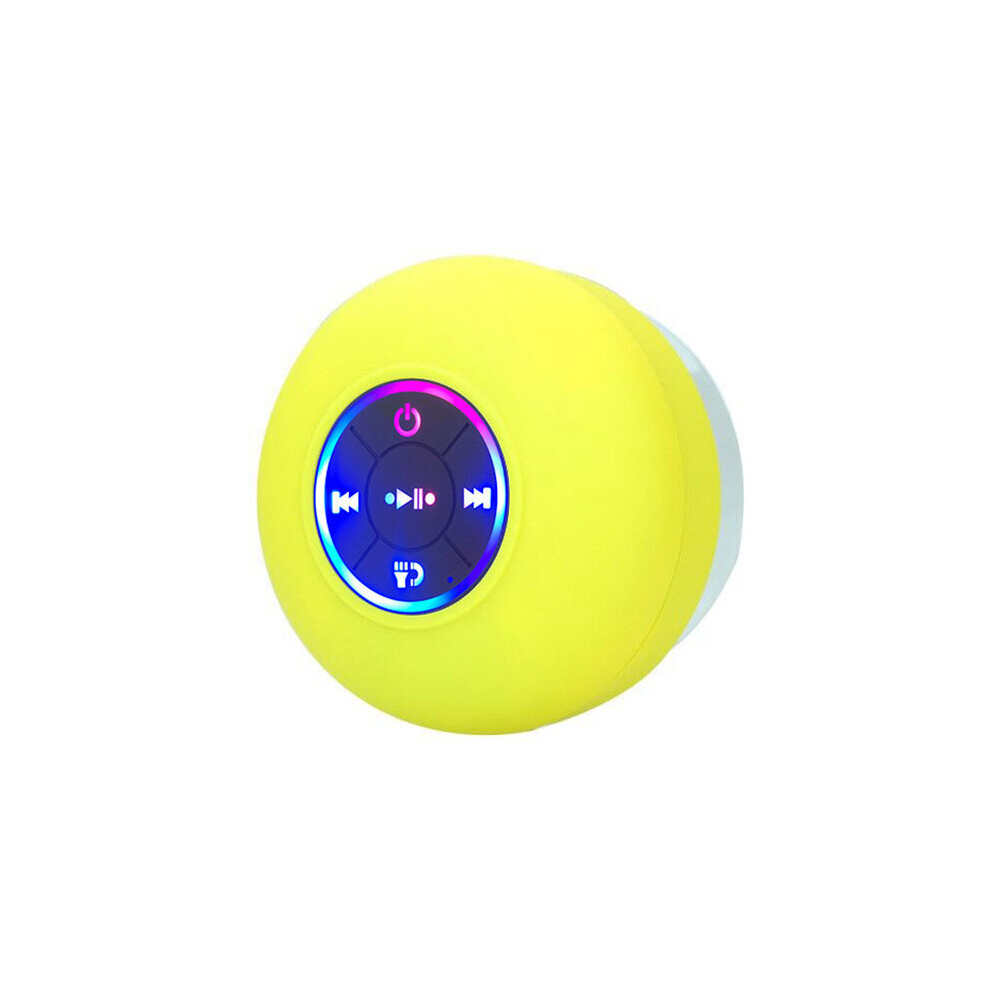 (A-) Q9 Speaker Dustproof Bathroom Waterproof Wireless Bluetooth Speakers With Led Lights Car Shower Hands-Free Speakers Yellow 4851195406124