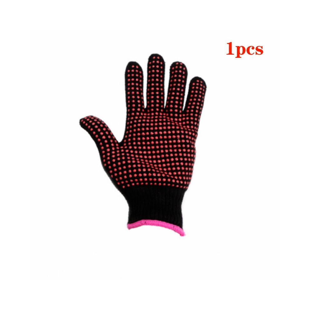 Dechoicelife (A-Rose) 1Pcs Double-Sided Hair Straightener Curling Tong Hairdressing Heat Resistant Anti-Scald Finger Gloves Hair Salon Tools