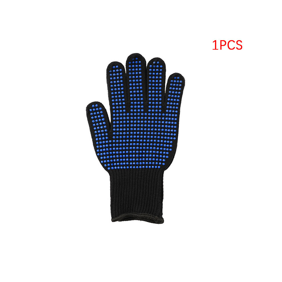 Dechoicelife Blue (A-) 1Pcs Double-Sided Hair Straightener Curling Tong Hairdressing Heat Resistant Anti-Scald Finger Gloves Hair Salon Tools