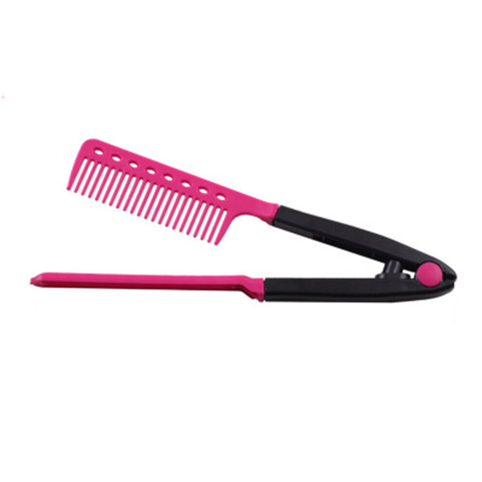 Dechoicelife Unisex 1Pc Handle Magic Anti-Static Tangle Comb Shower Massage Comb Salon Hairdressing V Style Household Hair Straightener Comb